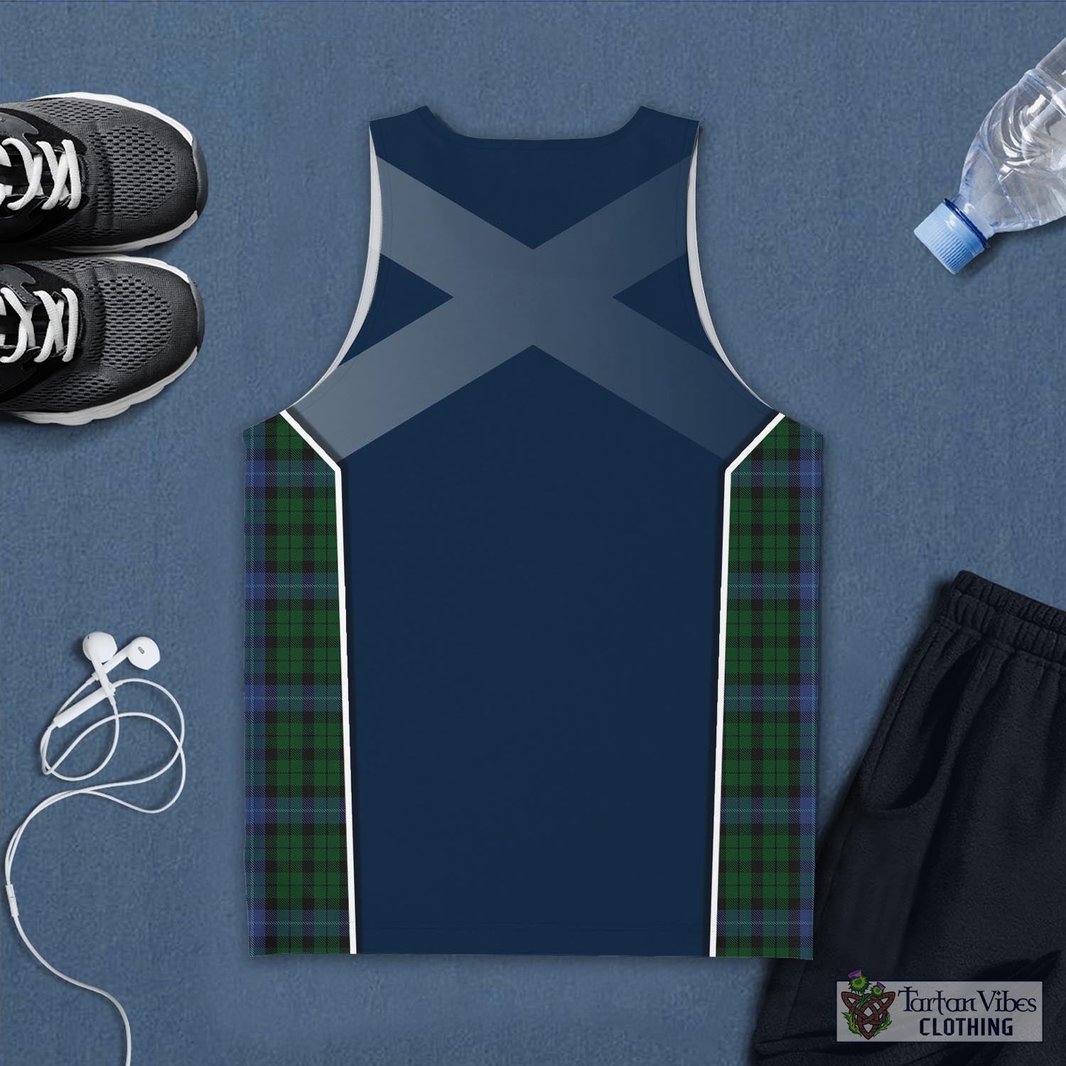 Tartan Vibes Clothing MacIntyre Tartan Men's Tanks Top with Family Crest and Scottish Thistle Vibes Sport Style