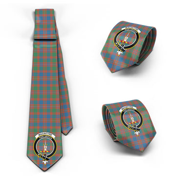 MacIntyre Ancient Tartan Classic Necktie with Family Crest