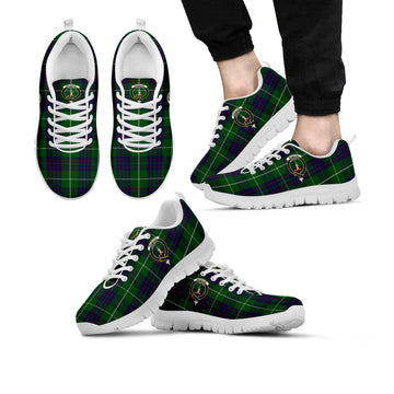 MacIntyre Hunting Tartan Sneakers with Family Crest