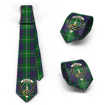MacIntyre Hunting Tartan Classic Necktie with Family Crest