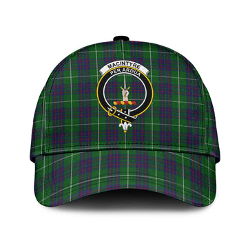 MacIntyre Hunting Tartan Classic Cap with Family Crest