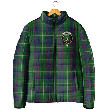 MacIntyre Hunting Tartan Padded Jacket with Family Crest