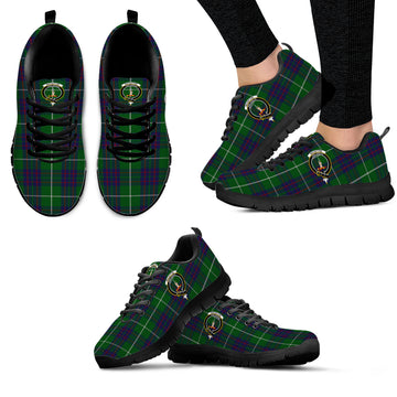 MacIntyre Hunting Tartan Sneakers with Family Crest