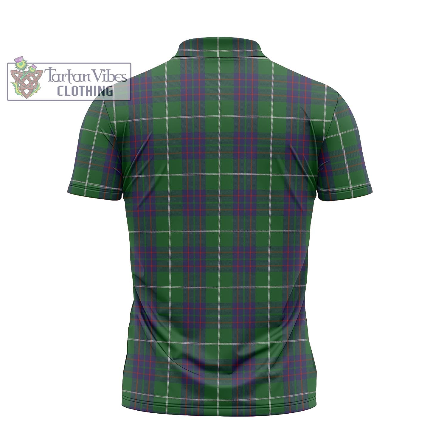 Tartan Vibes Clothing MacIntyre Hunting Tartan Zipper Polo Shirt with Family Crest