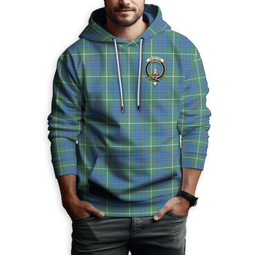 MacIntyre Hunting Ancient Tartan Hoodie with Family Crest