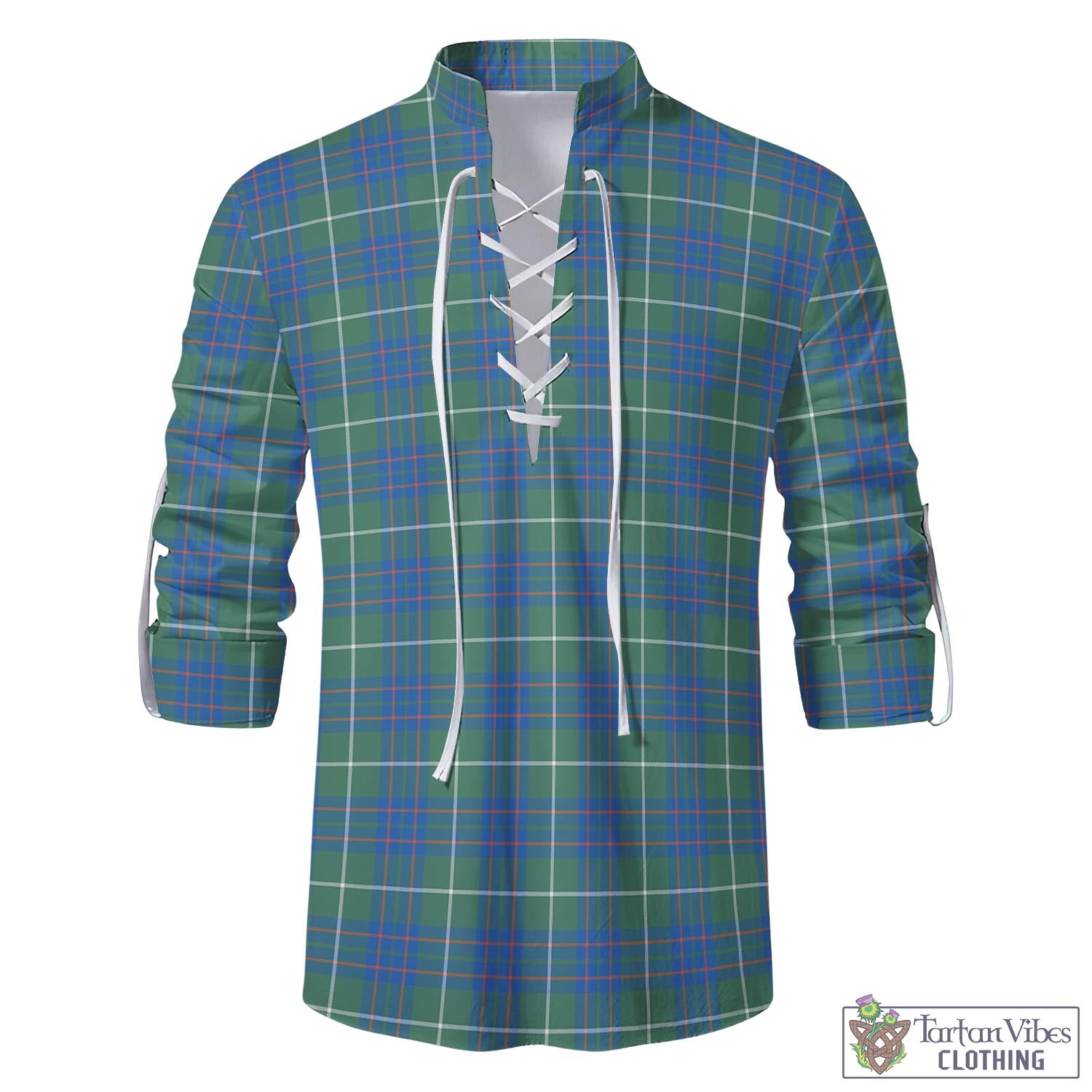 Tartan Vibes Clothing MacIntyre Hunting Ancient Tartan Men's Scottish Traditional Jacobite Ghillie Kilt Shirt