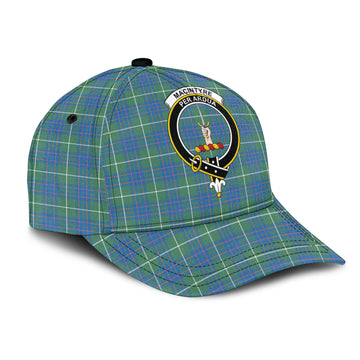 MacIntyre Hunting Ancient Tartan Classic Cap with Family Crest