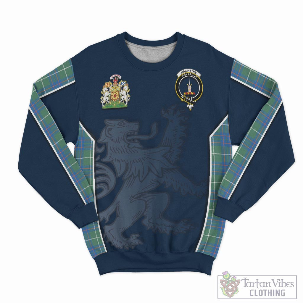 Tartan Vibes Clothing MacIntyre Hunting Ancient Tartan Sweater with Family Crest and Lion Rampant Vibes Sport Style