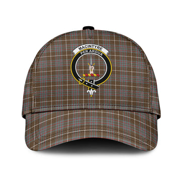 MacIntyre Hunting Weathered Tartan Classic Cap with Family Crest