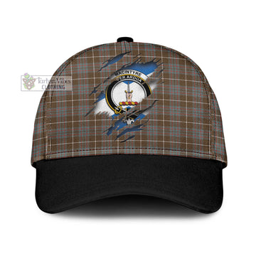 MacIntyre Hunting Weathered Tartan Classic Cap with Family Crest In Me Style