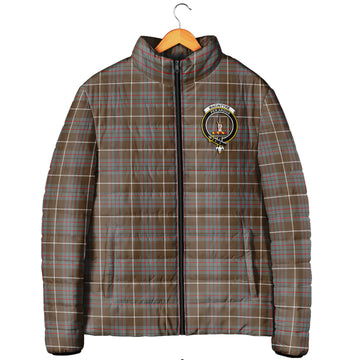 MacIntyre Hunting Weathered Tartan Padded Jacket with Family Crest