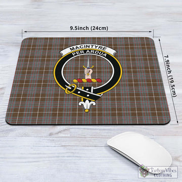 MacIntyre Hunting Weathered Tartan Mouse Pad with Family Crest