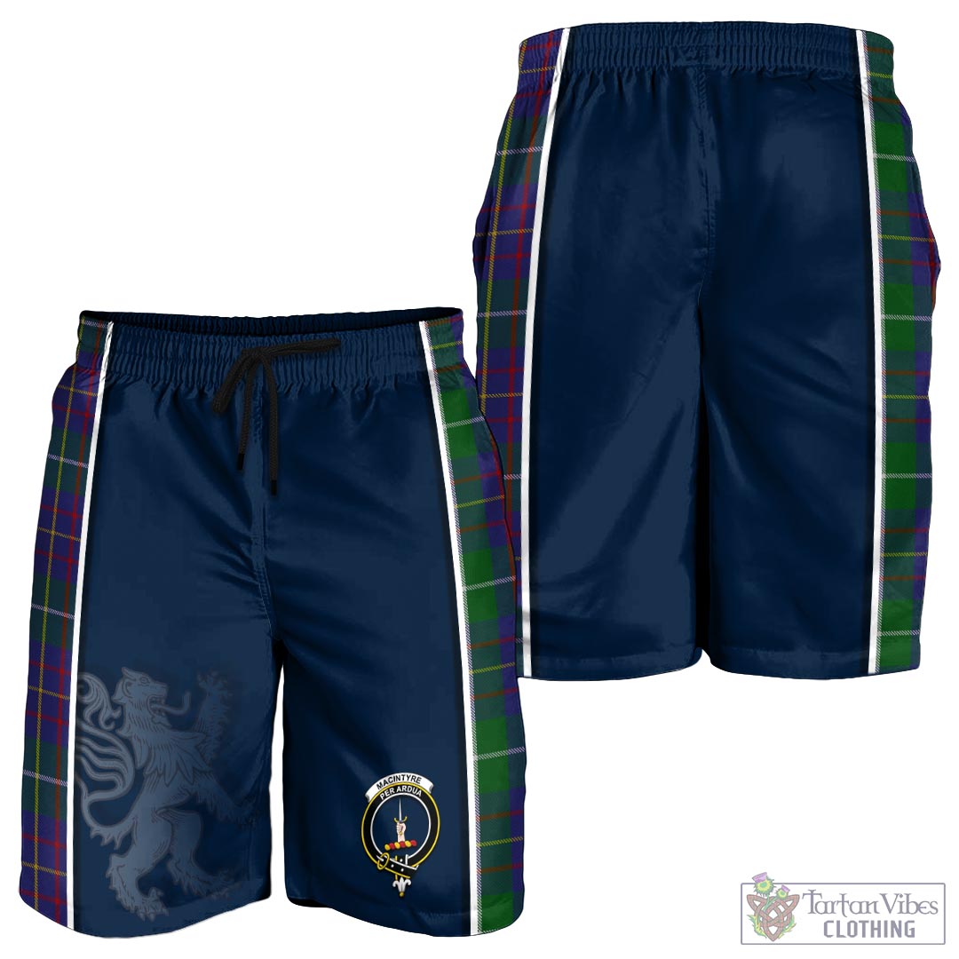 Tartan Vibes Clothing MacIntyre Inglis Tartan Men's Shorts with Family Crest and Lion Rampant Vibes Sport Style