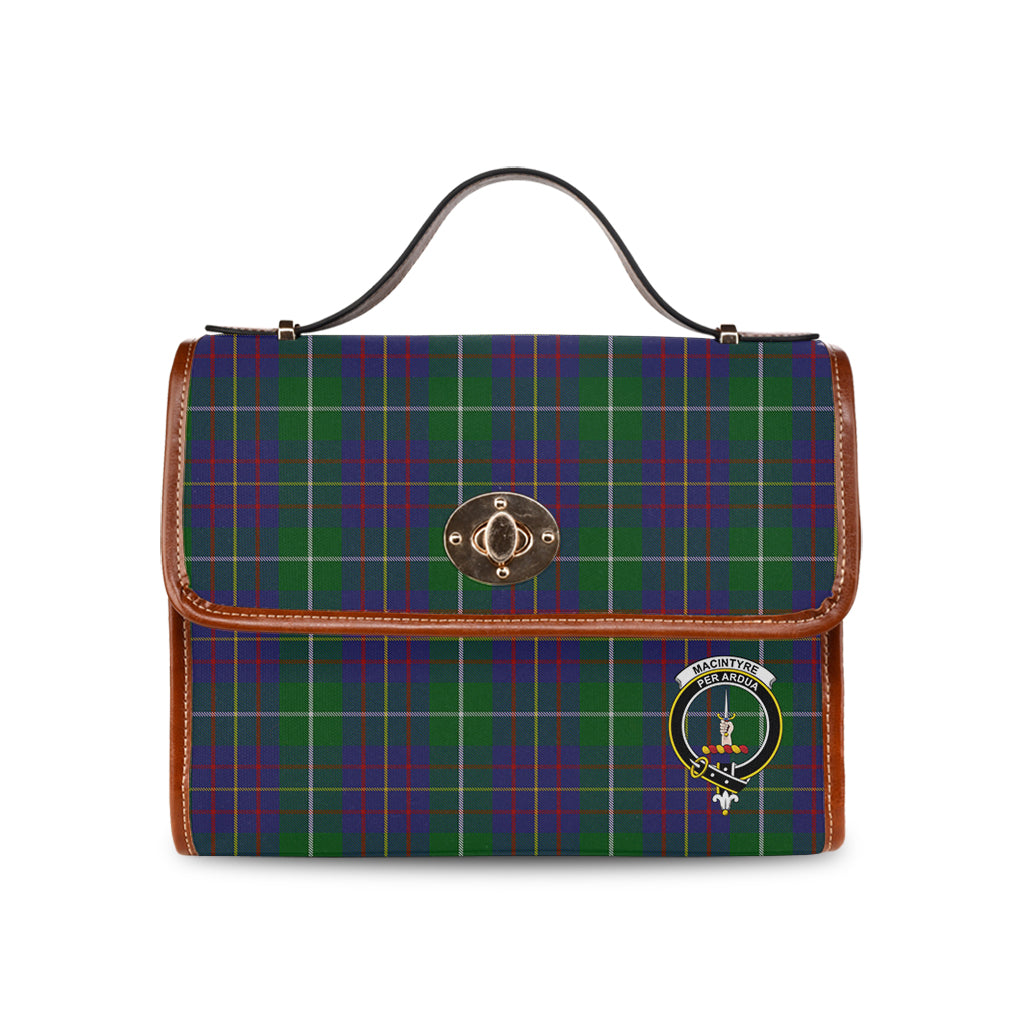 macintyre-inglis-tartan-leather-strap-waterproof-canvas-bag-with-family-crest