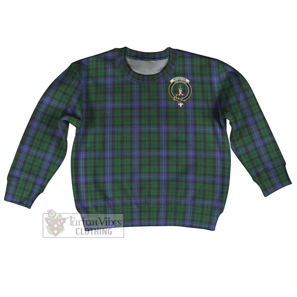 Tartan Vibes Clothing MacIntyre (McIntyre) Tartan Kid Ugly Sweater with Family Crest