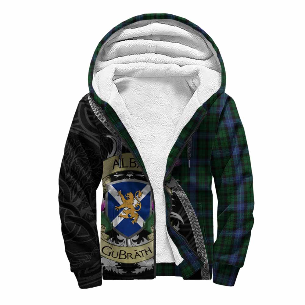 Tartan Vibes Clothing MacIntyre (McIntyre) Tartan Family Crest Sherpa Hoodie Lion Rampant Royal Thistle Shield Celtic Inspired