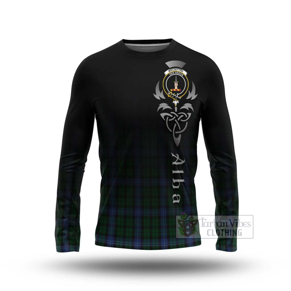 Tartan Vibes Clothing MacIntyre (McIntyre) Tartan Long Sleeve T-Shirt Featuring Alba Gu Brath Family Crest Celtic Inspired