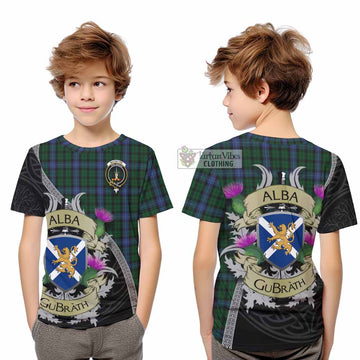 MacIntyre (McIntyre) Tartan Family Crest Kid T-Shirt Lion Rampant Royal Thistle Shield Celtic Inspired