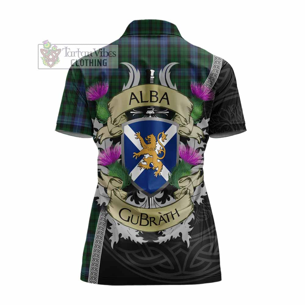 Tartan Vibes Clothing MacIntyre (McIntyre) Tartan Family Crest Women's Polo Shirt Lion Rampant Royal Thistle Shield Celtic Inspired