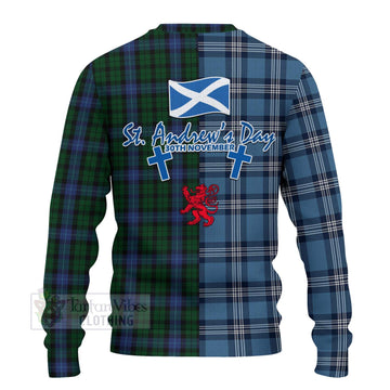 Tartan Vibes Clothing MacIntyre (McIntyre) Tartan Knitted Sweater Happy St. Andrew's Day Half Tartan Style