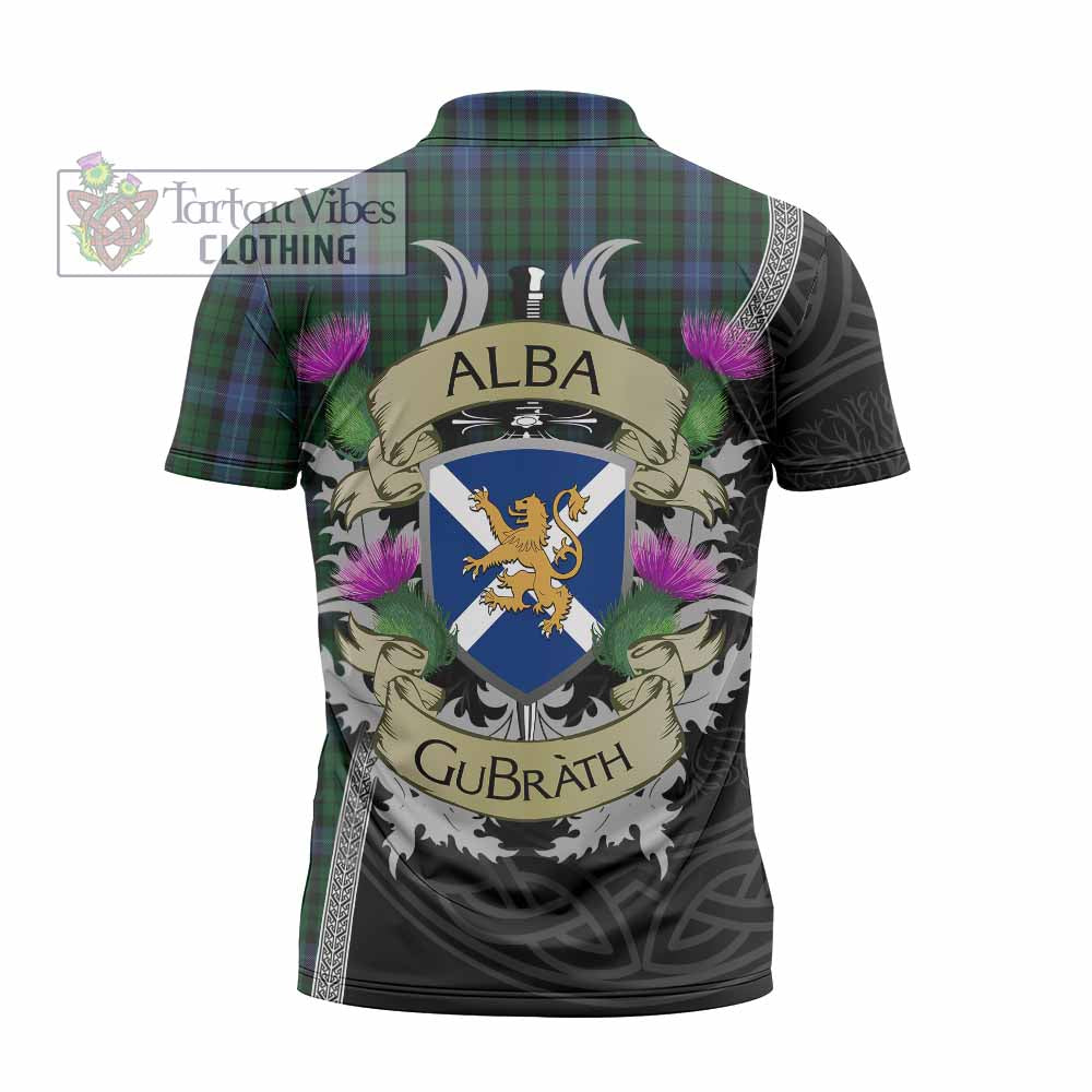 Tartan Vibes Clothing MacIntyre (McIntyre) Tartan Family Crest Zipper Polo Shirt Lion Rampant Royal Thistle Shield Celtic Inspired