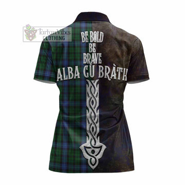 MacIntyre (McIntyre) Tartan Family Crest Women's Polo Shirt Alba Gu Brath Be Brave Lion Ancient Style