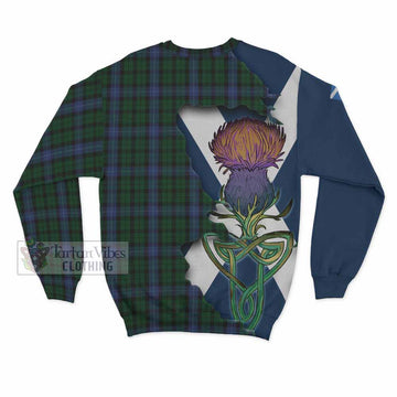 Tartan Vibes Clothing MacIntyre (McIntyre) Tartan Family Crest Sweatshirt Scottish Thistle Celtic Inspired