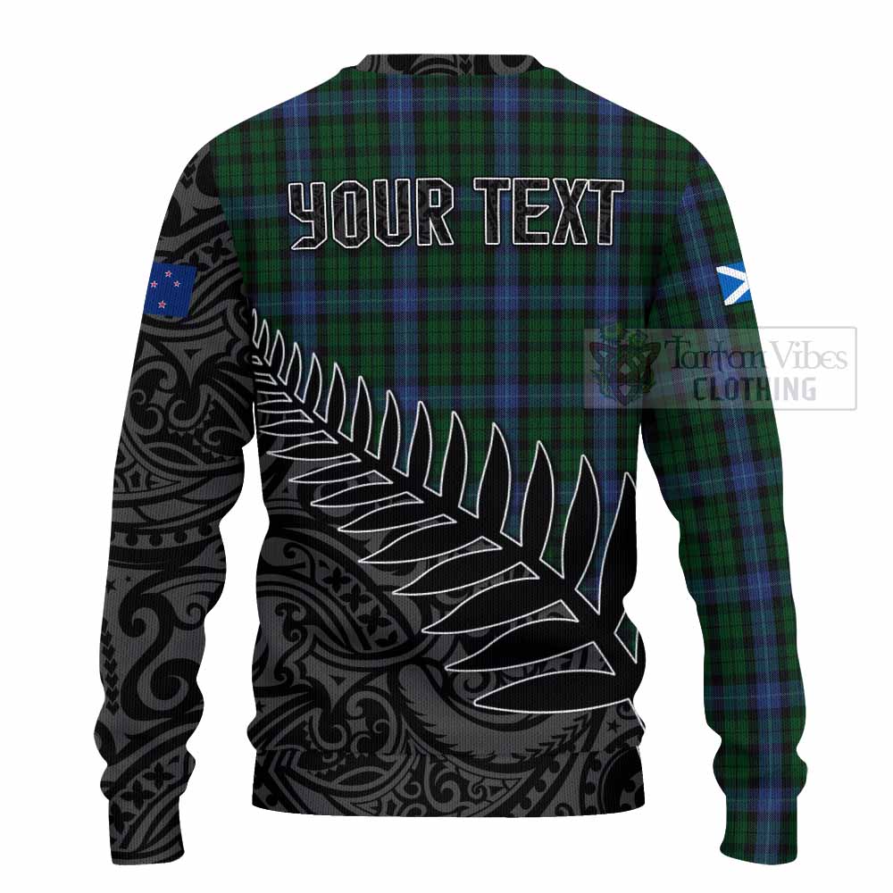 Tartan Vibes Clothing MacIntyre (McIntyre) Crest Tartan Knitted Sweater with New Zealand Silver Fern Half Style
