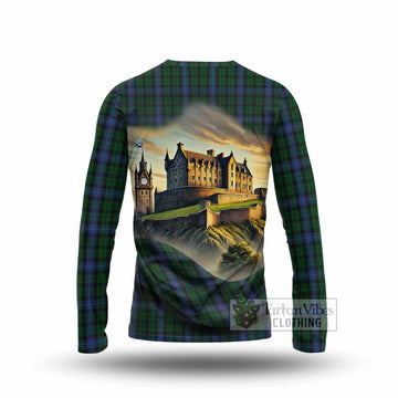 Tartan Vibes Clothing MacIntyre (McIntyre) Tartan Family Crest Long Sleeve T-Shirt with Scottish Ancient Castle Style