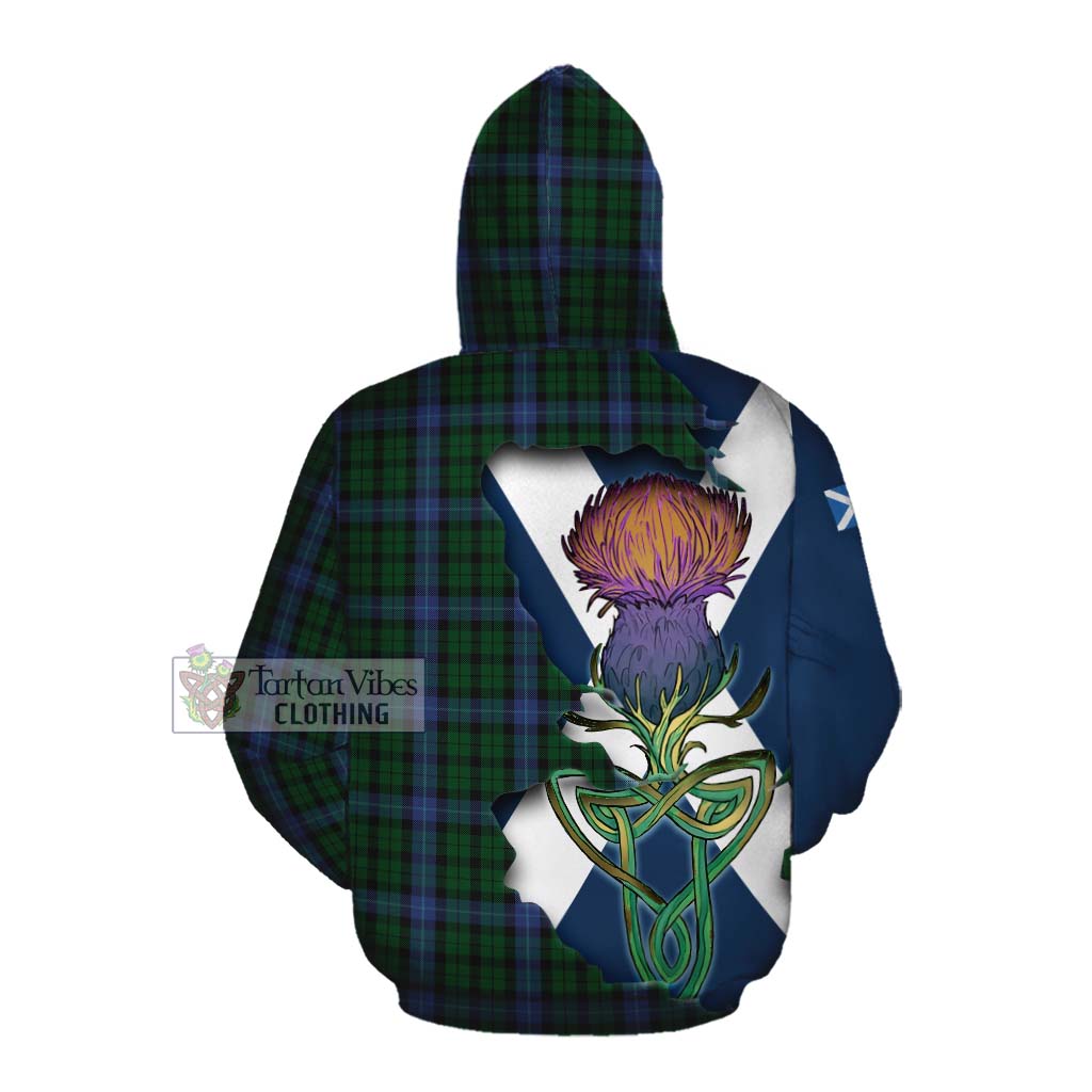 Tartan Vibes Clothing MacIntyre (McIntyre) Tartan Family Crest Cotton Hoodie Scottish Thistle Celtic Inspired