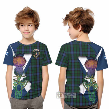 MacIntyre (McIntyre) Tartan Family Crest Kid T-Shirt Scottish Thistle Celtic Inspired