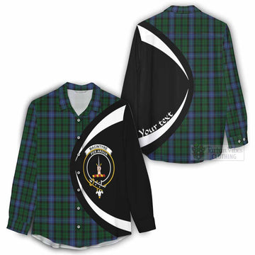 Tartan Vibes Clothing MacIntyre (McIntyre) Tartan Women's Casual Shirt with Family Crest Circle Style