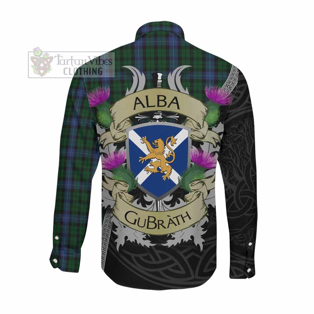 Tartan Vibes Clothing MacIntyre (McIntyre) Tartan Family Crest Long Sleeve Button Shirt Lion Rampant Royal Thistle Shield Celtic Inspired