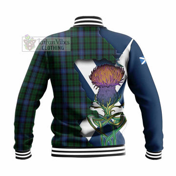 MacIntyre (McIntyre) Tartan Family Crest Baseball Jacket Scottish Thistle Celtic Inspired