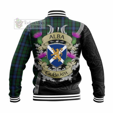 MacIntyre (McIntyre) Tartan Family Crest Baseball Jacket Lion Rampant Royal Thistle Shield Celtic Inspired