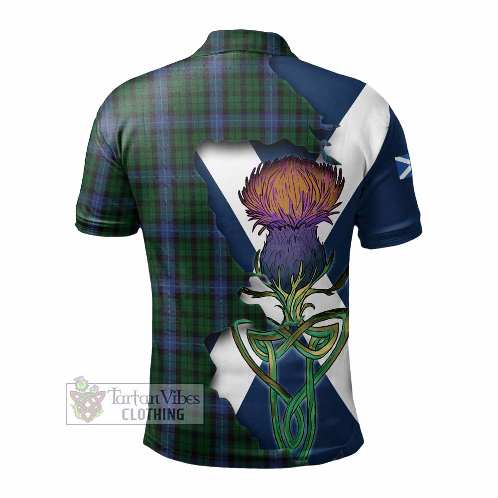 Tartan Vibes Clothing MacIntyre (McIntyre) Tartan Family Crest Polo Shirt Scottish Thistle Celtic Inspired