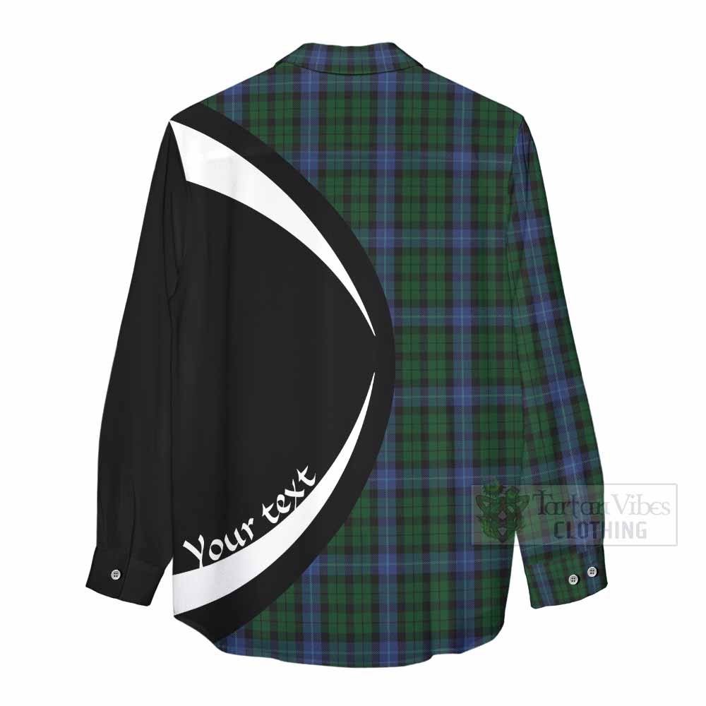 Tartan Vibes Clothing MacIntyre (McIntyre) Tartan Women's Casual Shirt with Family Crest Circle Style