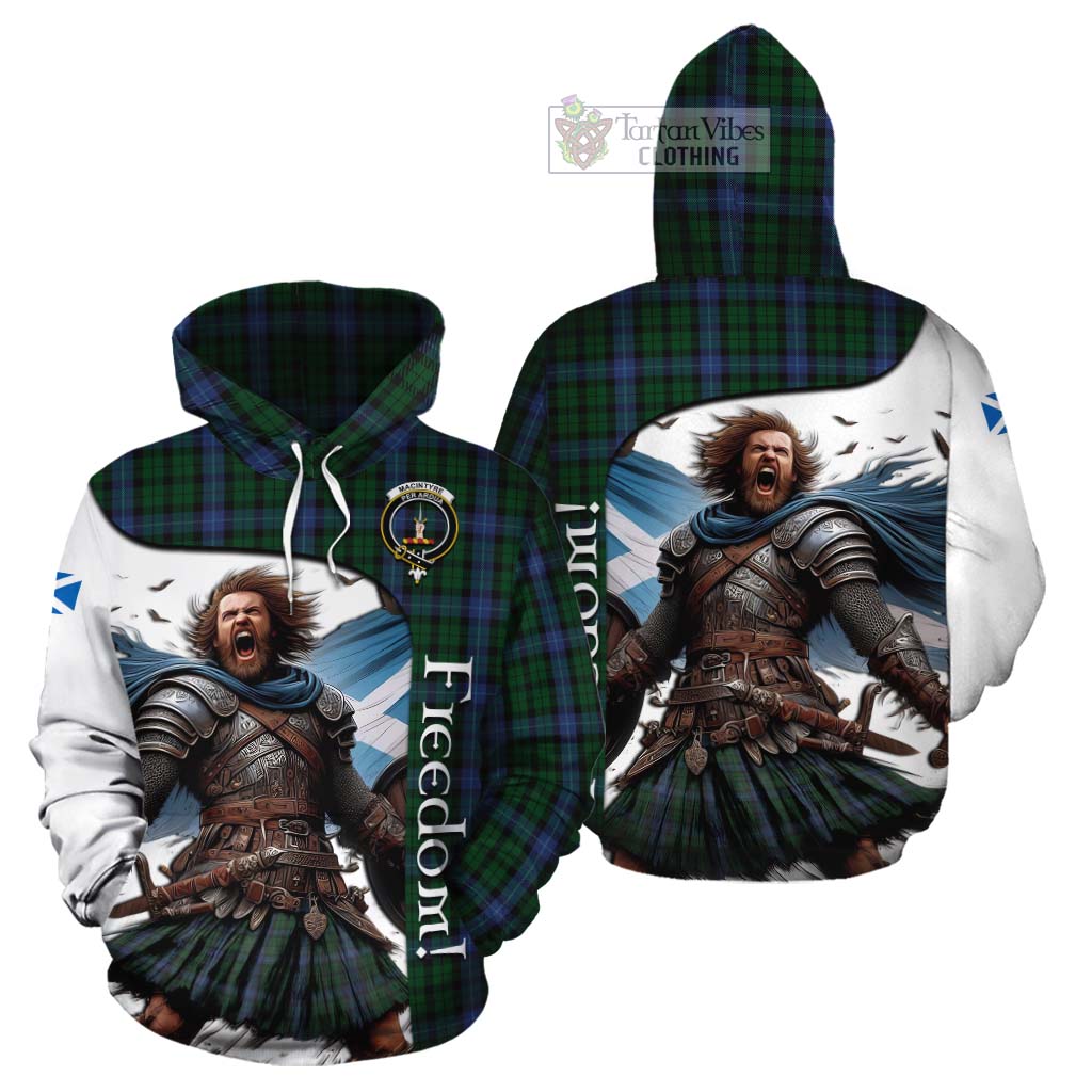 Tartan Vibes Clothing MacIntyre (McIntyre) Crest Tartan Cotton Hoodie Inspired by the Freedom of Scottish Warrior