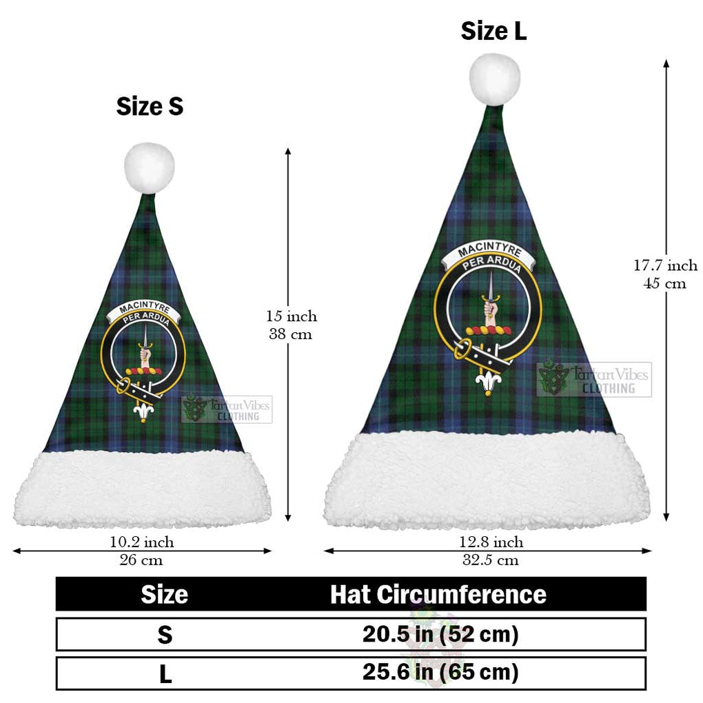 Tartan Vibes Clothing MacIntyre (McIntyre) Tartan Christmas Santa Hats with Family Crest
