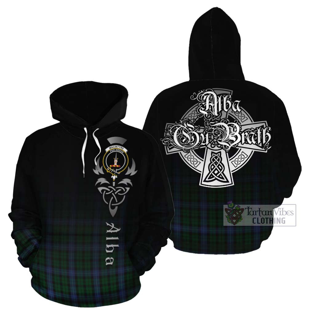 MacIntyre (McIntyre) Tartan Cotton Hoodie Featuring Alba Gu Brath Family Crest Celtic Inspired Zip Hoodie - Tartan Vibes Clothing