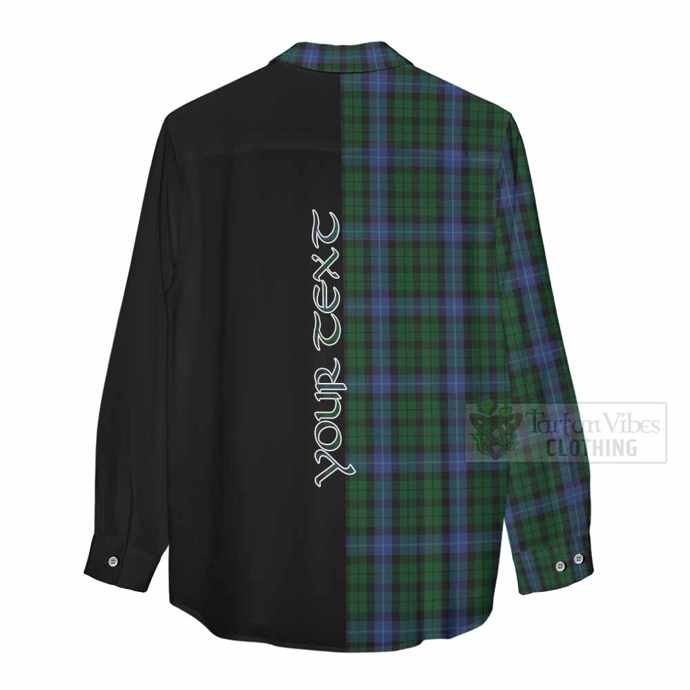 Tartan Vibes Clothing MacIntyre (McIntyre) Tartan Women's Casual Shirt with Family Crest and Half Of Me Style