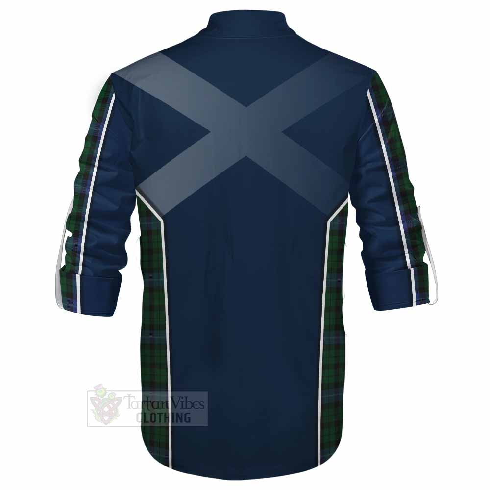 Tartan Vibes Clothing MacIntyre (McIntyre) Tartan Ghillie Kilt Shirt with Family Crest and Lion Rampant Vibes Sport Style