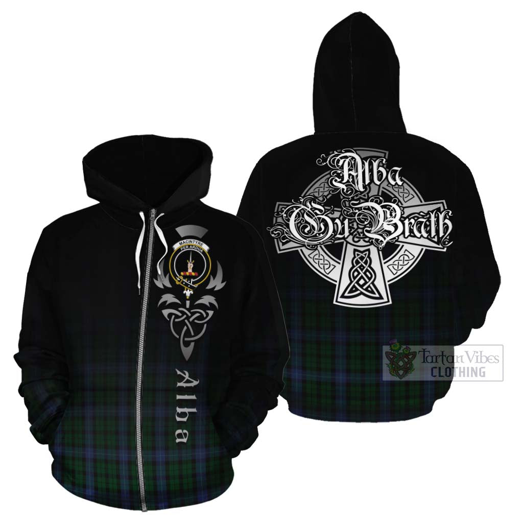 MacIntyre (McIntyre) Tartan Cotton Hoodie Featuring Alba Gu Brath Family Crest Celtic Inspired - Tartan Vibes Clothing