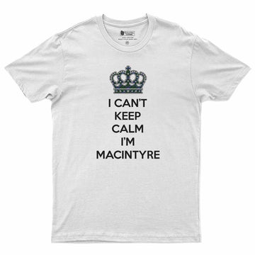 MacIntyre (McIntyre) Can't Keep Calm Men's T-Shirt White - Tartan Vibes Clothing