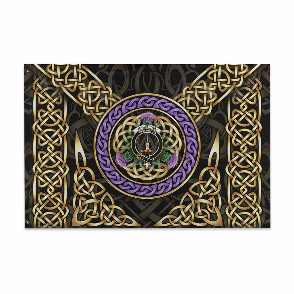 MacIntyre (McIntyre) Clan Crest House Flag Celtic Scottish Thistle 48*72 inch (120*180 cm) - Tartan Vibes Clothing