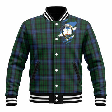 MacIntyre (McIntyre) Clan Crest In Me Tartan Baseball Jacket Scotland Flag Style