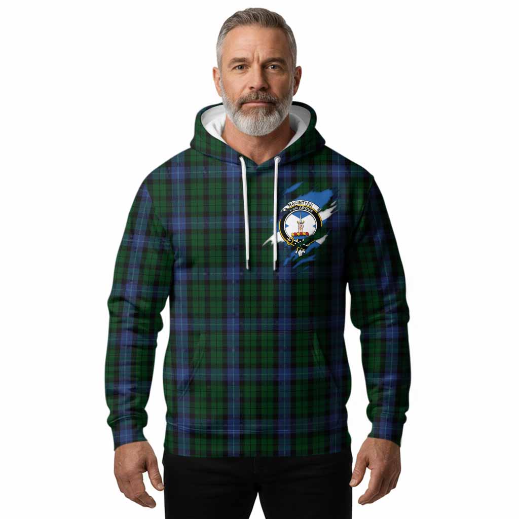 MacIntyre (McIntyre) Clan Crest In Me Tartan Hoodie Scotland Flag Style