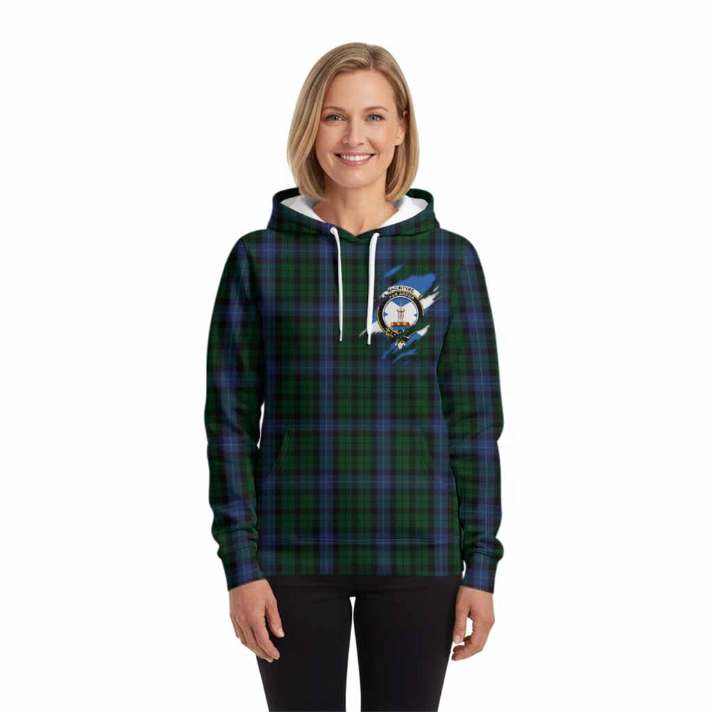 MacIntyre (McIntyre) Clan Crest In Me Tartan Hoodie Scotland Flag Style