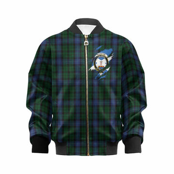 MacIntyre (McIntyre) Clan Crest In Me Tartan Kid Bomber Jacket Scotland Flag Style