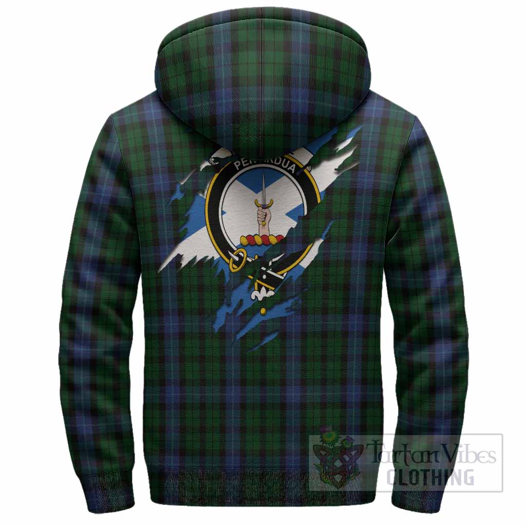 MacIntyre (McIntyre) Clan Crest In Me Tartan Sherpa Hoodie Scotland Flag Style